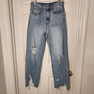 BDG Cowboy high rise‎ tapered distressed womens Jean Sz. 28